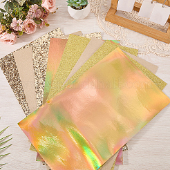 8 pièce de tissu imitation cuir 4 couleurs&nbsp;DIY-CL0001-74A