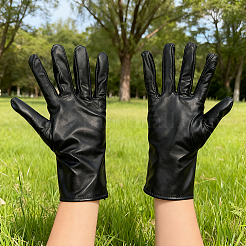 Guantes de piel sintética brillante para mujer&nbsp;AJEW-CL0003-04B