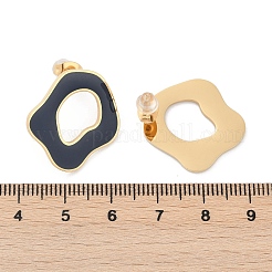 Orecchini a bottone in acciaio inossidabile smaltato 304&nbsp;EJEW-Z089-21G