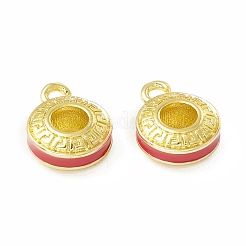 Pendenti smaltati in ottone placcato a cremagliera&nbsp;KK-H428-10G