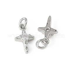 Shegrace Messing-Anhänger mit Mikropavé-Fassung aus klaren Zirkonia&nbsp;XGRQ2O696-453P