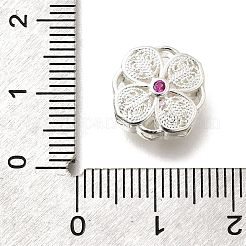 Ottone medio viola rosso zircone cubico maglie multifilo&nbsp;KK-M316-07S