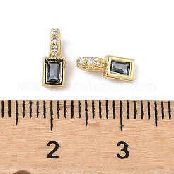Breloques en laiton avec zircone cubique de micro pave&nbsp;X-KK-Q039-04B-G