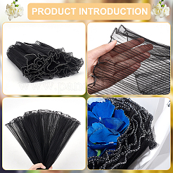 Confezionamento di mazzi di fiori in filato di garza pieghettata&nbsp;DIY-WH0502-63