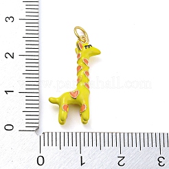 Pendentifs en laiton et émail plaqué girafe&nbsp;KK-Q804-15G