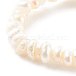 Anelli elastici con perline di perle d'acqua dolce coltivate naturali&nbsp;RJEW-JR00348