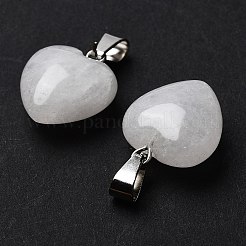Encantos de jade blanco natural&nbsp;HEAR-PW0001-057-03