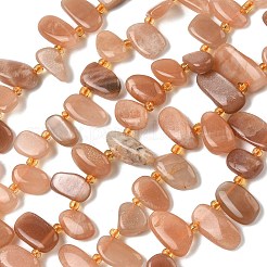 Natürliche sunstone Perlen Stränge&nbsp;G-P604-A04-01