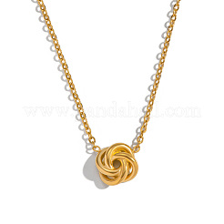 Minimalistische Halsketten mit Spiralblumenanhänger aus 304 Edelstahl für Damen&nbsp;NO9171