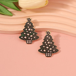 Ohrstecker aus Emaille-Legierung mit Weihnachtsbaum&nbsp;FS-WG53A5C-02