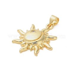 Colgante micropavé cubic zirconia de latón&nbsp;KK-L252-02G