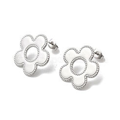 Pendientes de flor de acero inoxidable 304&nbsp;EJEW-F398-02P