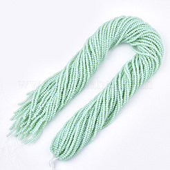 Chapelets de perles en verre opaque de couleur unie&nbsp;GLAA-S178-12B-10