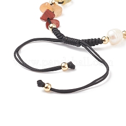 Braccialetti di perline intrecciate con pietre miste naturali e sintetiche&nbsp;BJEW-JB08719-04
