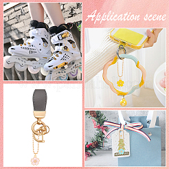 Alliage émail sakura fleur pendentifs décoration&nbsp;HJEW-PH01807