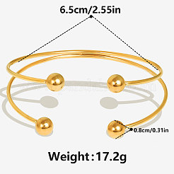 Elegantes brazaletes de acero inoxidable 304&nbsp;CR7463-2