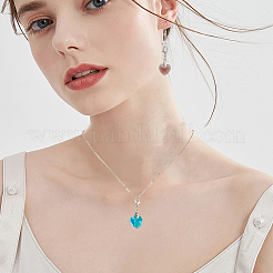 20 pieza de decoraciones colgantes de vidrio con forma de corazón de 10 colores&nbsp;HJEW-HS00042