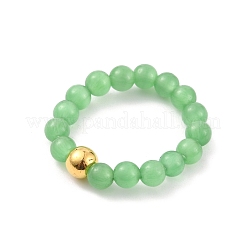 Natürlicher anderer runder Quarz-Stretchring für Frauen&nbsp;RJEW-WH0014-01J