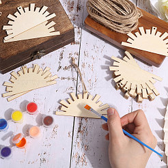 26 pièce de tranches de bois non finies&nbsp;DIY-CA0006-32