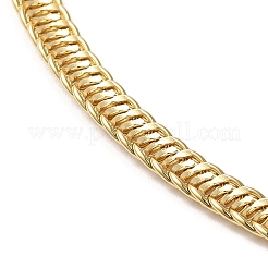 Gestellplattierte flache Seilkettenhalsketten aus Messing&nbsp;NJEW-A009-02G