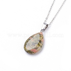Colliers de pierres précieuses Pendentif naturelles et synthétiques&nbsp;X-NJEW-JN02160