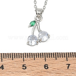 Collares con colgantes de latón y circonita cúbica&nbsp;SA-CBA7E55-04P-02