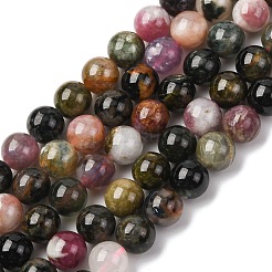 Fili di perle di tormalina multicolore naturale&nbsp;G-K402-A01-8mm