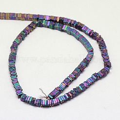 Electroplate non magnetici ematite Perle sintetiche heishi fili&nbsp;G-J171B-3x3mm-01