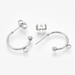 Accesorios para aretes de acero inoxidable 304 que no se deslustran&nbsp;X-STAS-T047-21