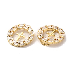 Pendentifs avec zircon cubiques à micro-pavés en laiton&nbsp;KK-A180-14G-02