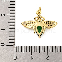 Gestell Messing micro ebnen Zirkonia Anhänger&nbsp;KK-C074-52G