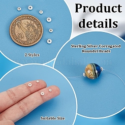 25 pz 2 stili 925 perline in argento sterling&nbsp;STER-PH0002-85