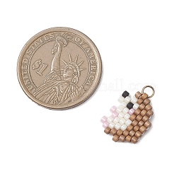 2 Stück 2 Stile Perlen Apfel & Igel Charms&nbsp;PALLOY-MZ01094