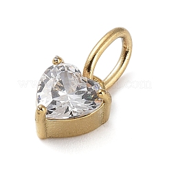 316 Edelstahl-Anhänger mit Mikropflaster und Zirkonia&nbsp;ZIRC-P108-01G-D