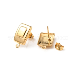 Componenti per orecchini a bottone in acciaio inossidabile 304&nbsp;STAS-K254-01G