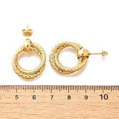 Pendientes de acero inoxidable 201&nbsp;EJEW-Q026-02G-C