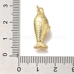 Porte micro ouvrent pendentifs zircone cubique en laiton de placage&nbsp;KK-I720-66G