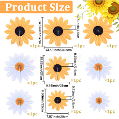 1 bolsa de manualidades de abanico de papel con forma de girasol&nbsp;DIY-SP0006-49