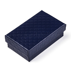Boîtes à bijoux en carton texturé en losange&nbsp;LS-CBOX-T006-02B