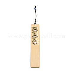 Holz-Lesezeichen mit Vogel- und Blumengravur für Buchliebhaber&nbsp;AJEW-WH0034-33