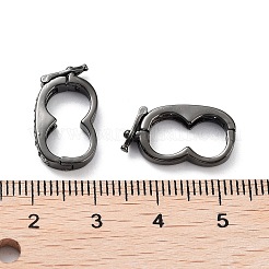 Micro ottone placcatura cremagliera spianare zirconi fermagli twister&nbsp;ZIRC-I012-16B-RS