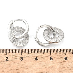 Messing Micro Pave klare Zirkonia Creolen&nbsp;EJEW-C181-09P
