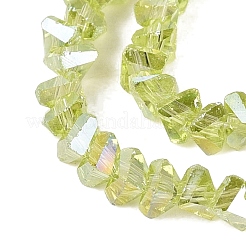 Chapelets de perles en verre transparent électrolytique&nbsp;EGLA-Q139-01A-A17
