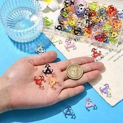 100 Stück hohle Acrylperlenkappen in zwei Farben&nbsp;DIY-CJ0003-12