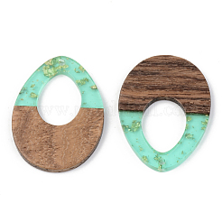 Colgantes de resina transparente y madera de nogal&nbsp;RESI-S389-014A-B02
