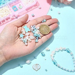 DIY-Kits zur Herstellung von Armbändern aus runden ABS-Kunstperlen&nbsp;DIY-YW0009-80