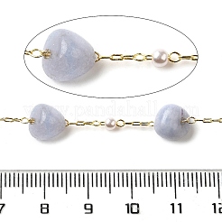 Chaînes de perles artisanales en pépites d'aventurine naturelle&nbsp;CHC-F020-04G-03