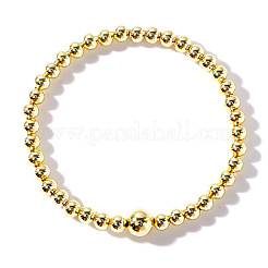 Bracelets extensibles de luxe en perles rondes en laiton pour hommes et femmes&nbsp;KL5990-2