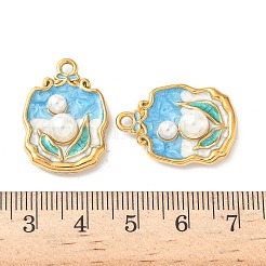 Runde Emaille-Anhänger aus Edelstahl 304&nbsp;STAS-I346-05G-02