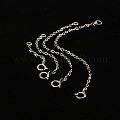 Anlaufschutz 4 Stück 4 Stile Sterling Silber Kabel Kettenverlängerung&nbsp;STER-GL0001-03